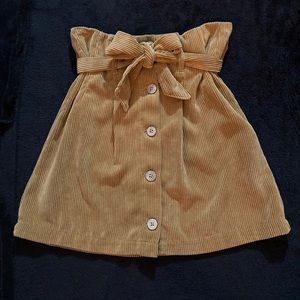 corduroy yellow skirt